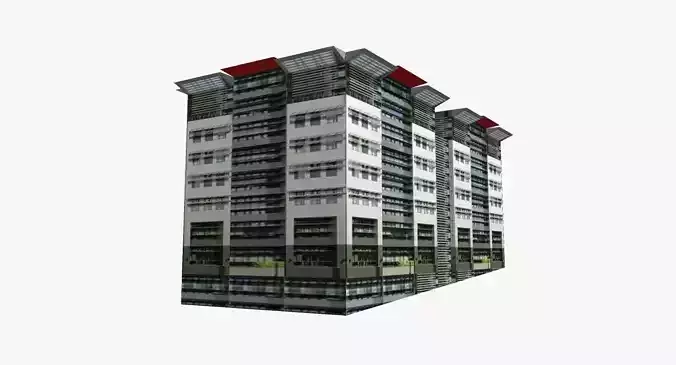 Mincom Corporation Headquerter Low-poly 3D model