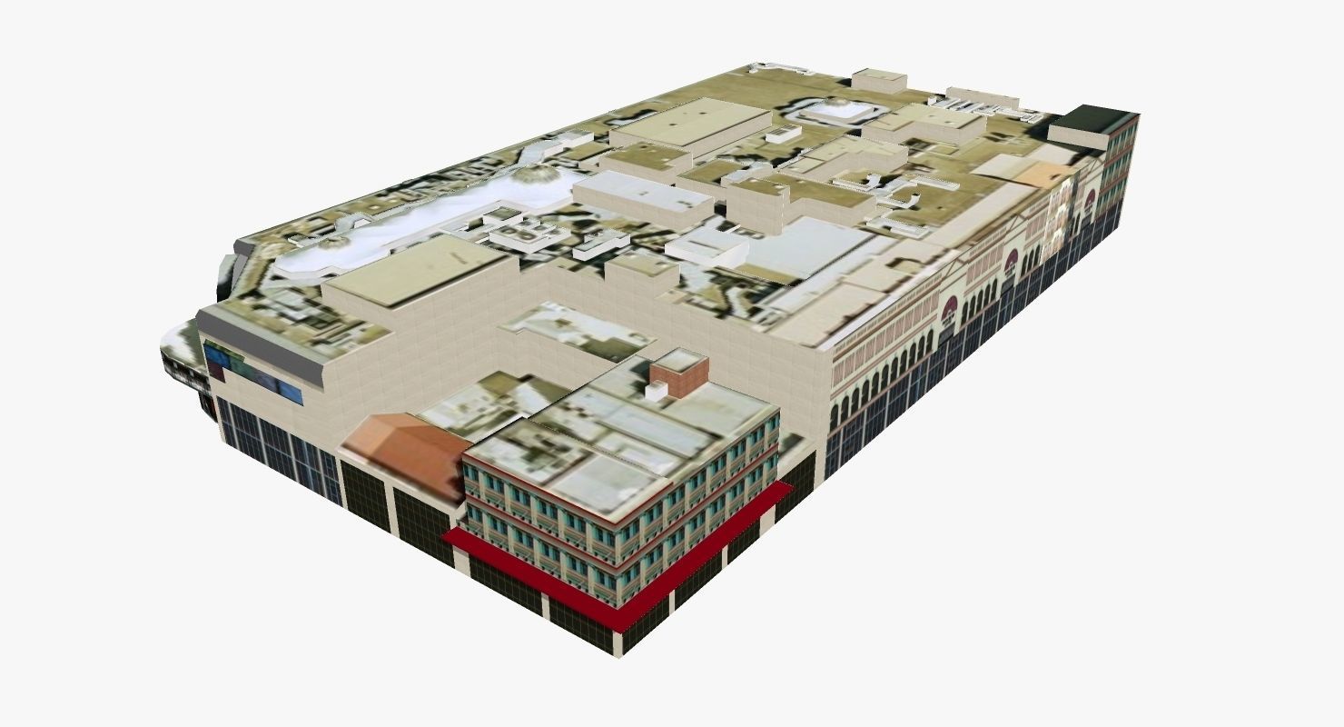 The Myer Center Brisbane Low-poly 3D model_4