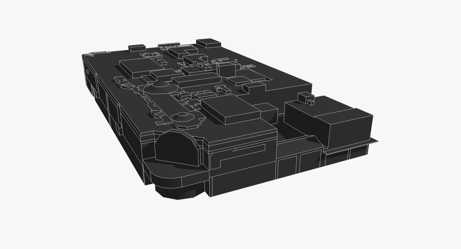 The Myer Center Brisbane Low-poly 3D model_1