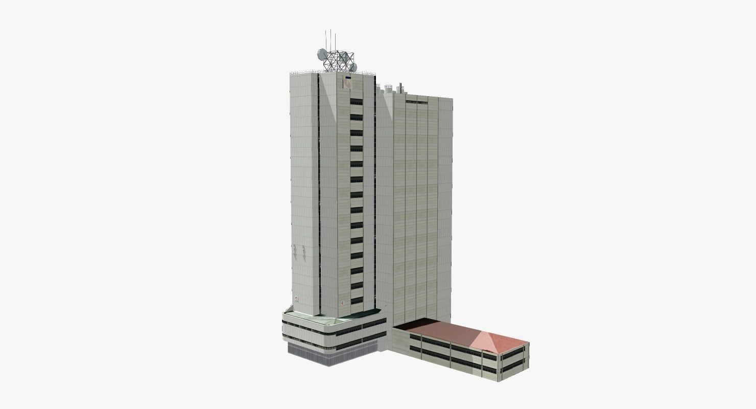 Wollonggabba Tesltra Exchange Low-poly 3D model_6