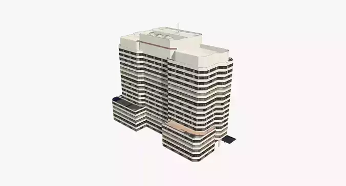 Queensland Mineral Energy Center Low-poly 3D model