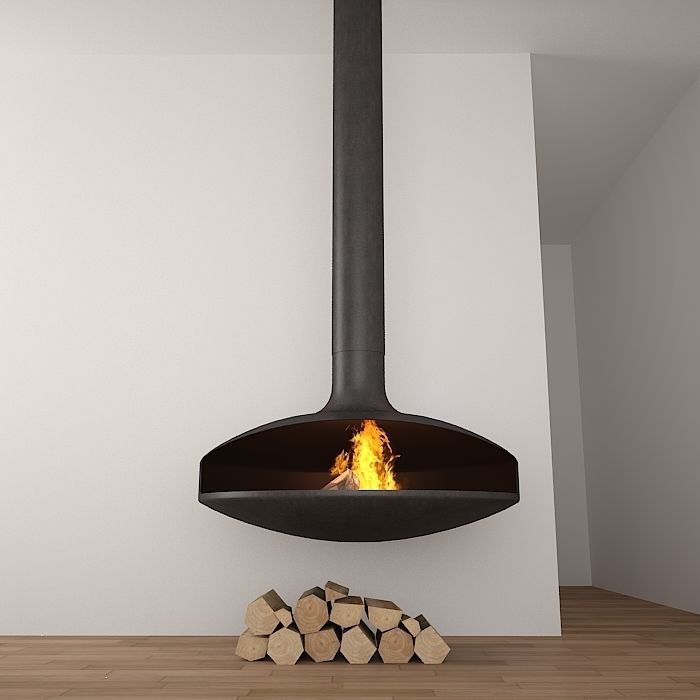 Fire place 04 3D model_4