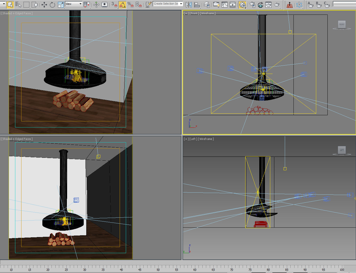 Fire place 04 3D model_7