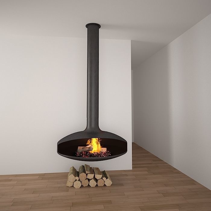 Fire place 04 3D model_5