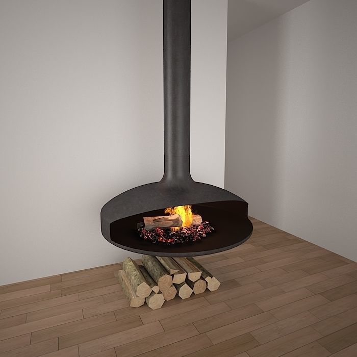 Fire place 04 3D model_3