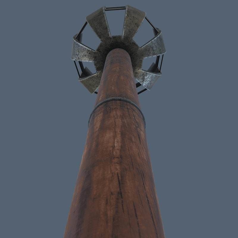 Medieval Torch in 2 Versions 3D model_1