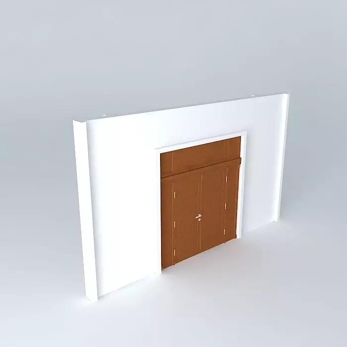 Main Door 2 panels 3D model_0