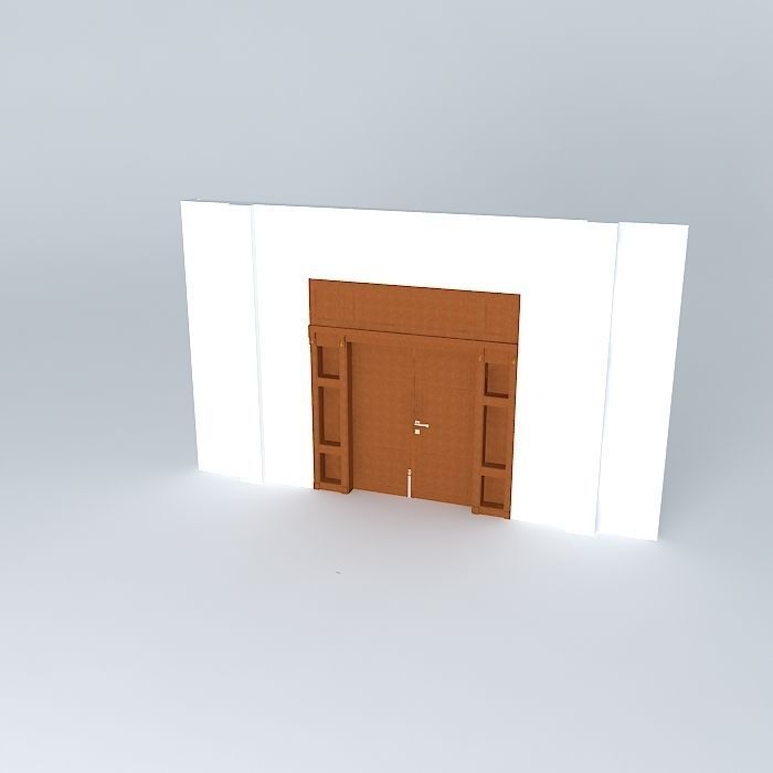 Main Door 2 panels 3D model_1