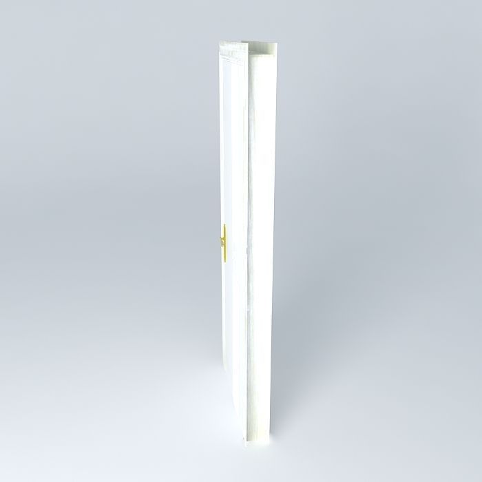 White Indoor Door 3D model_2