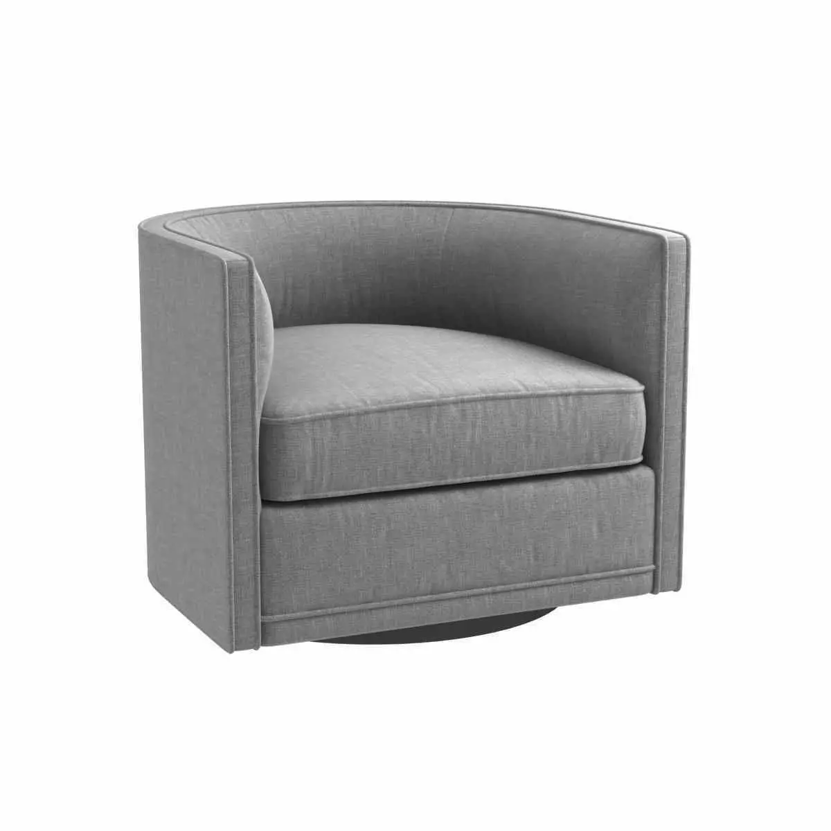 Custom made grey swivel round chair 3D model_0