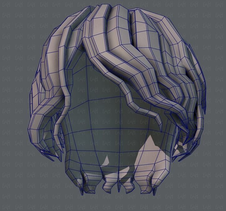 3D Hair style for boy V57 Low-poly 3D model_40