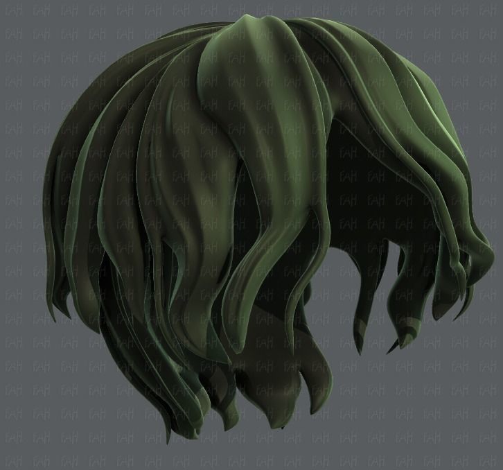 3D Hair style for boy V57 Low-poly 3D model_41