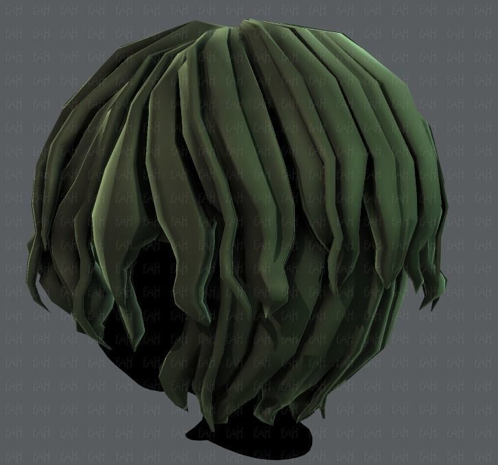 3D Hair style for boy V57 Low-poly 3D model_22
