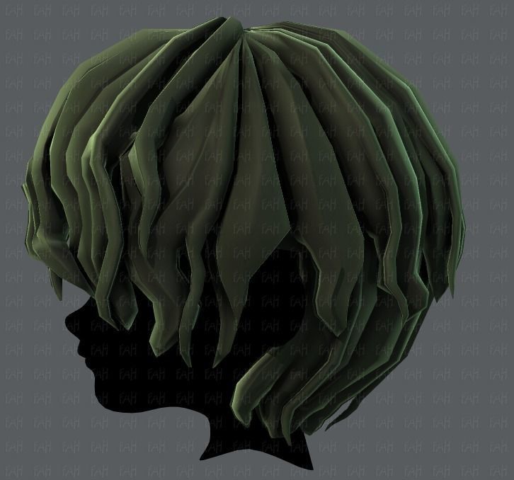 3D Hair style for boy V57 Low-poly 3D model_23