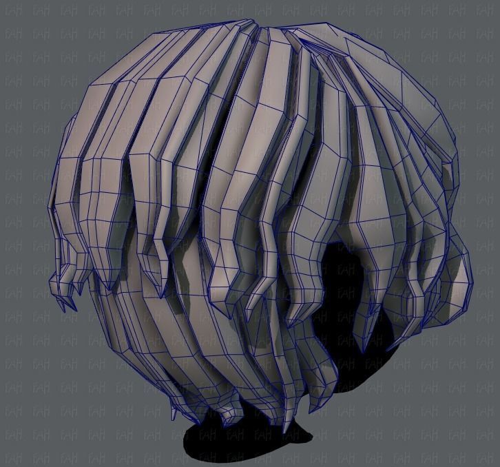 3D Hair style for boy V57 Low-poly 3D model_28