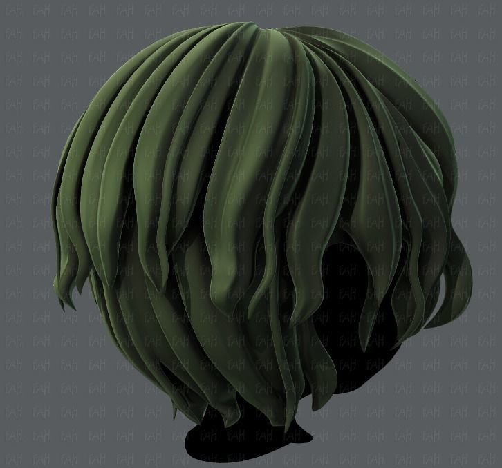 3D Hair style for boy V57 Low-poly 3D model_4