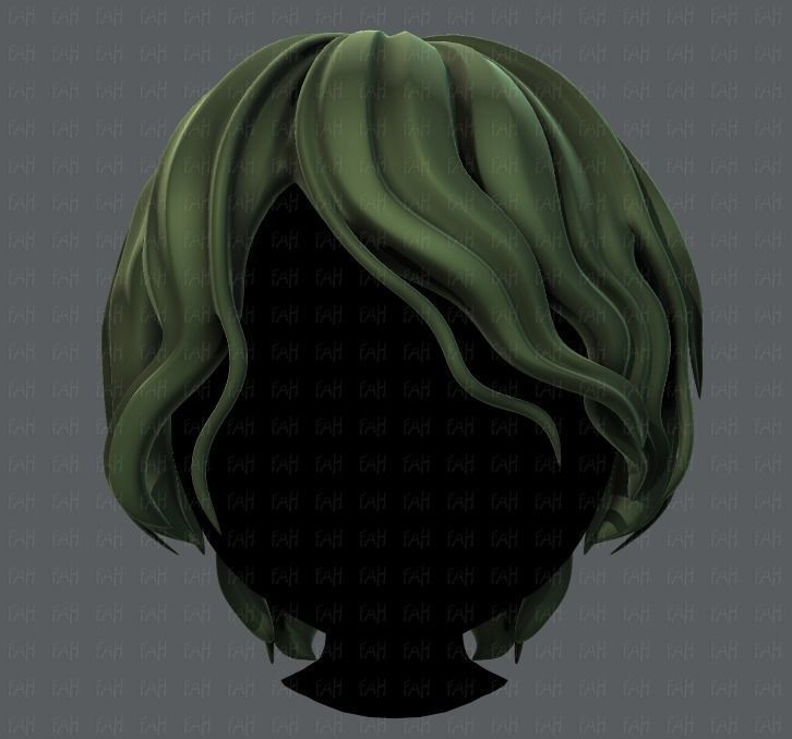 3D Hair style for boy V57 Low-poly 3D model_1