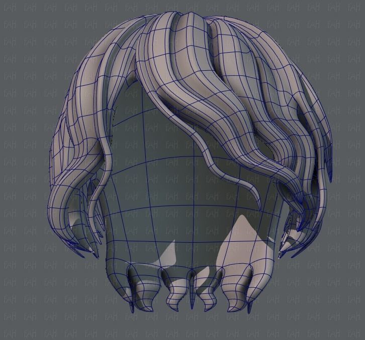 3D Hair style for boy V57 Low-poly 3D model_38