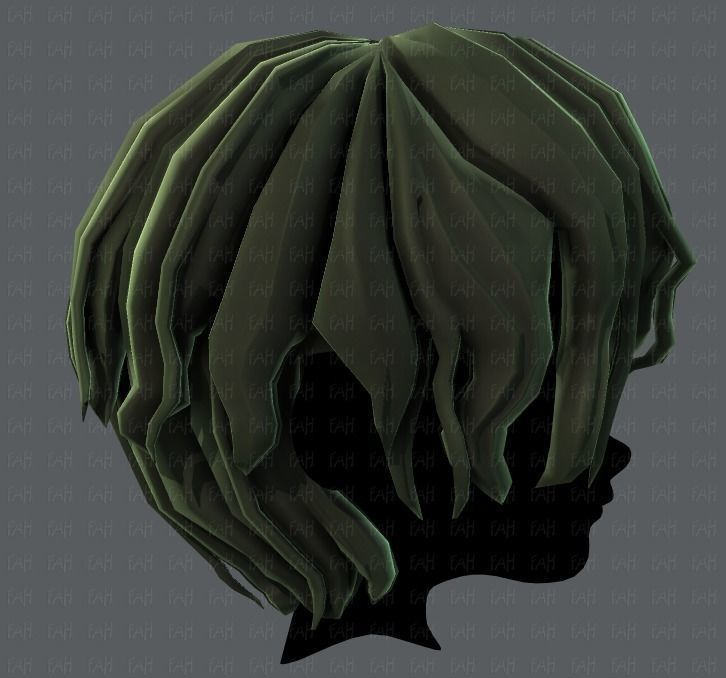 3D Hair style for boy V57 Low-poly 3D model_19
