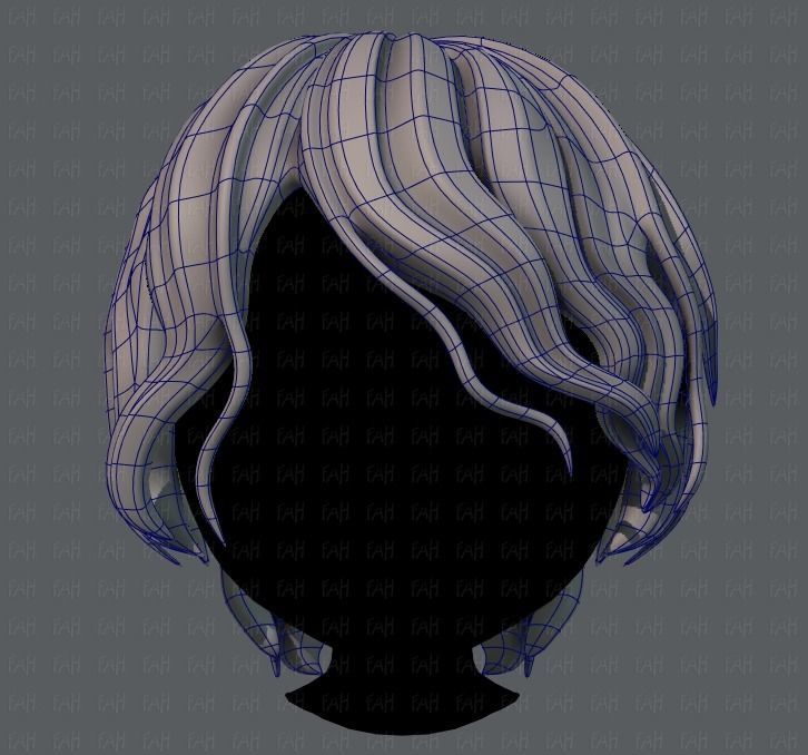 3D Hair style for boy V57 Low-poly 3D model_9