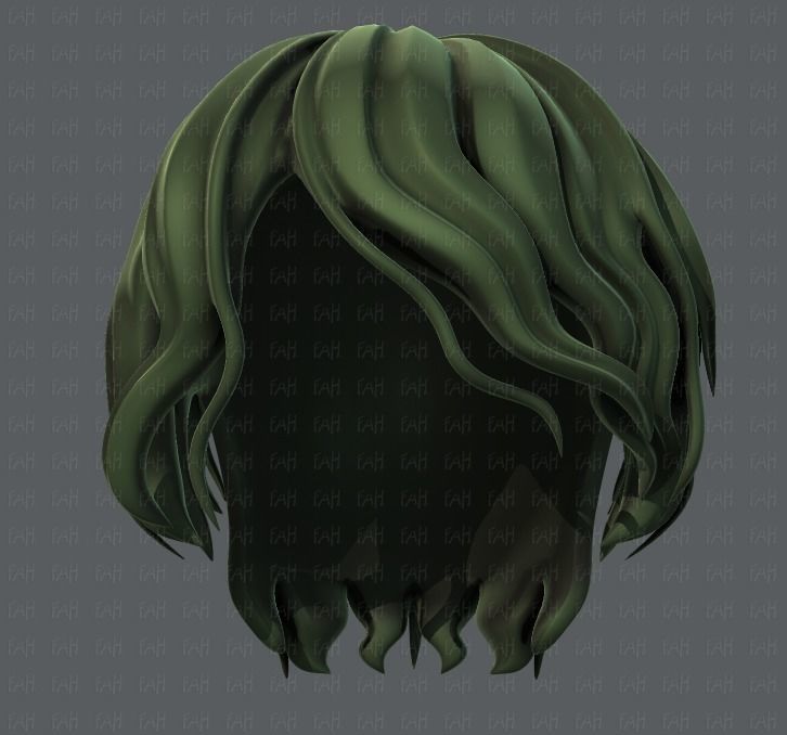 3D Hair style for boy V57 Low-poly 3D model_37