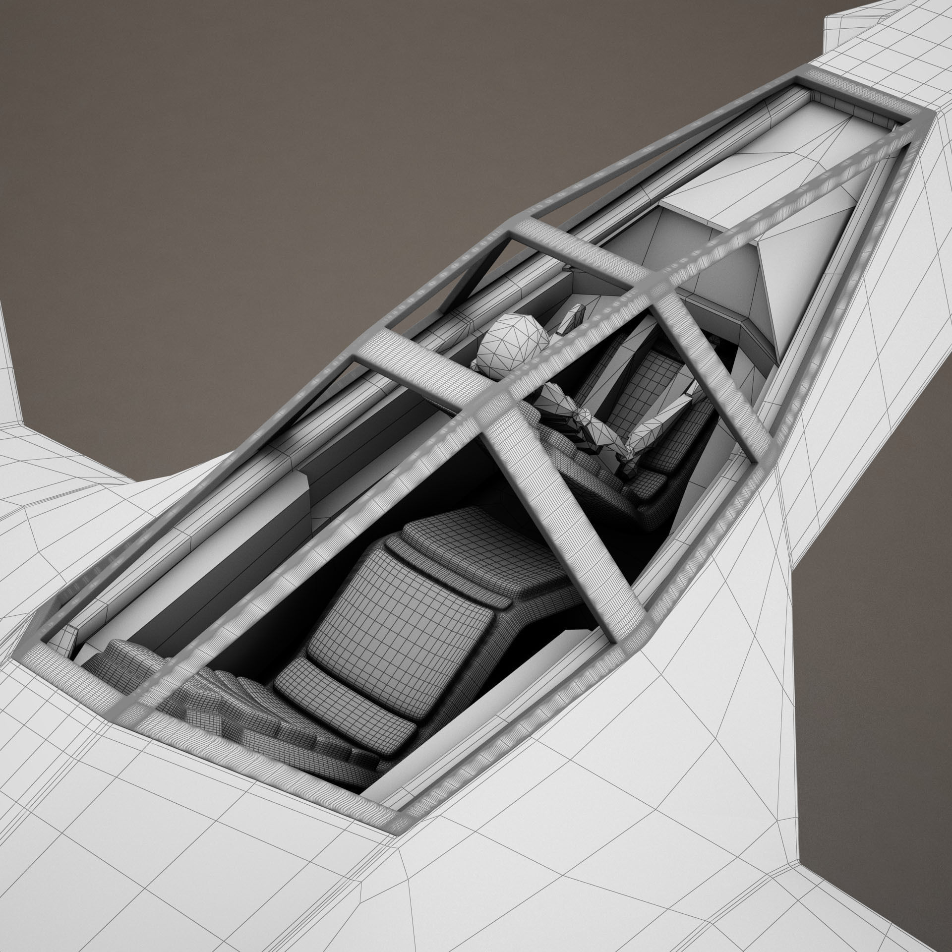 HD Spaceship 3D model_24