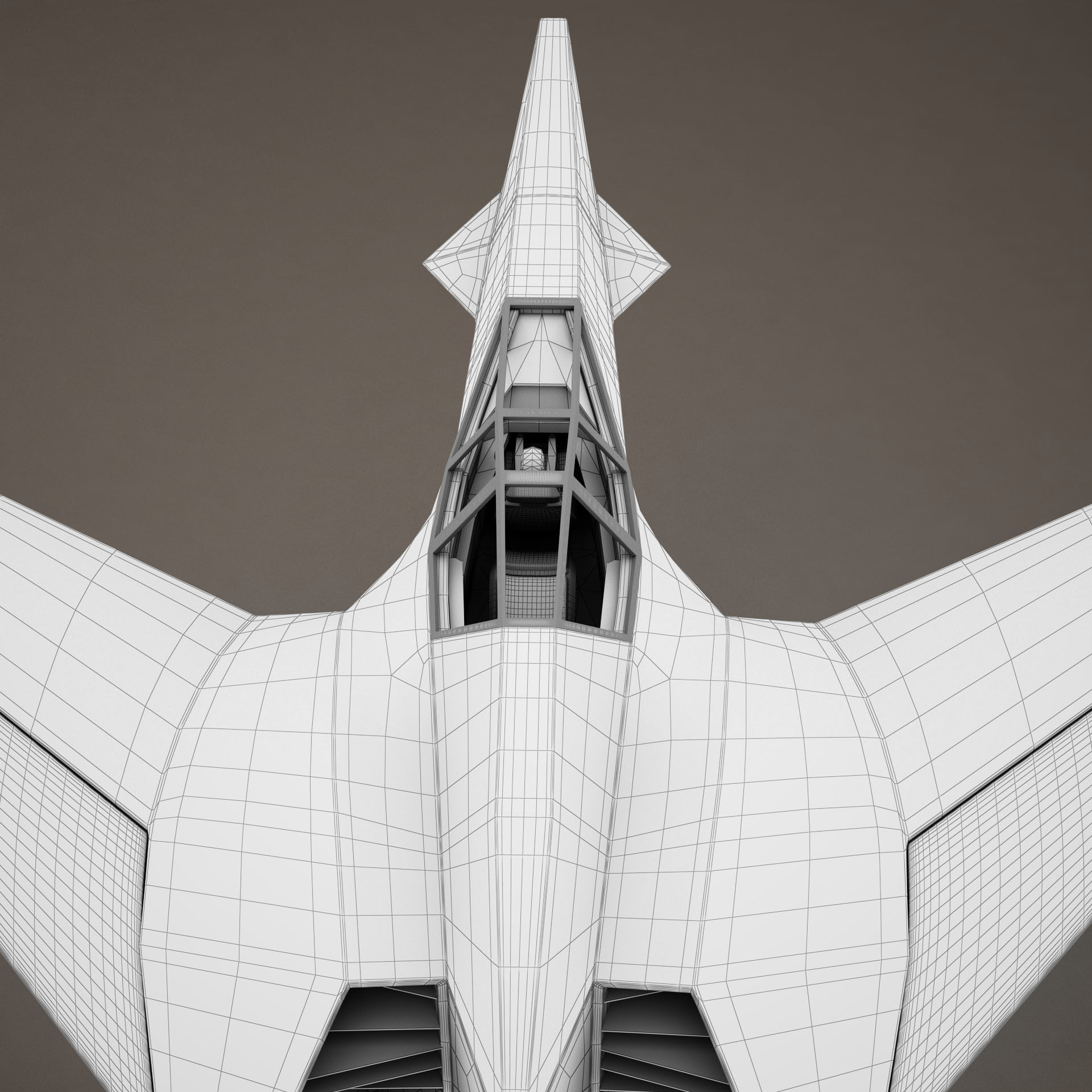 HD Spaceship 3D model_29