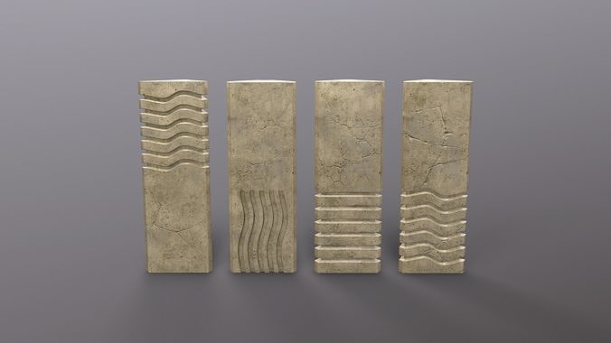 5th ELEMENT stones Low-poly 3D model