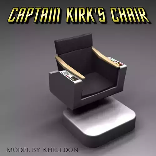 Captain Kirks Command Chair - Star Trek TOS Replica Low-poly 3D model