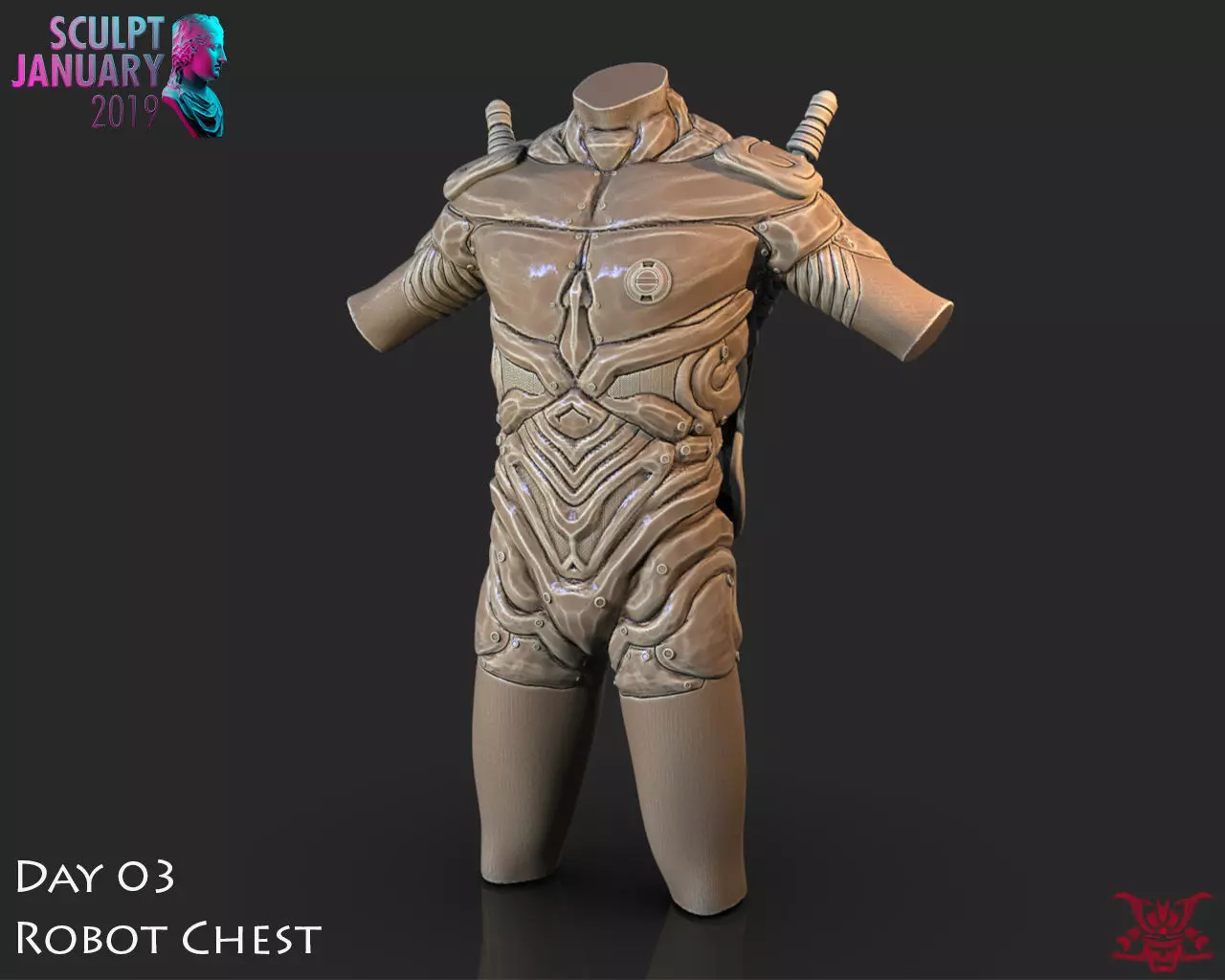 Sci Fi Robot Torso Timelapse and Model 3D print model