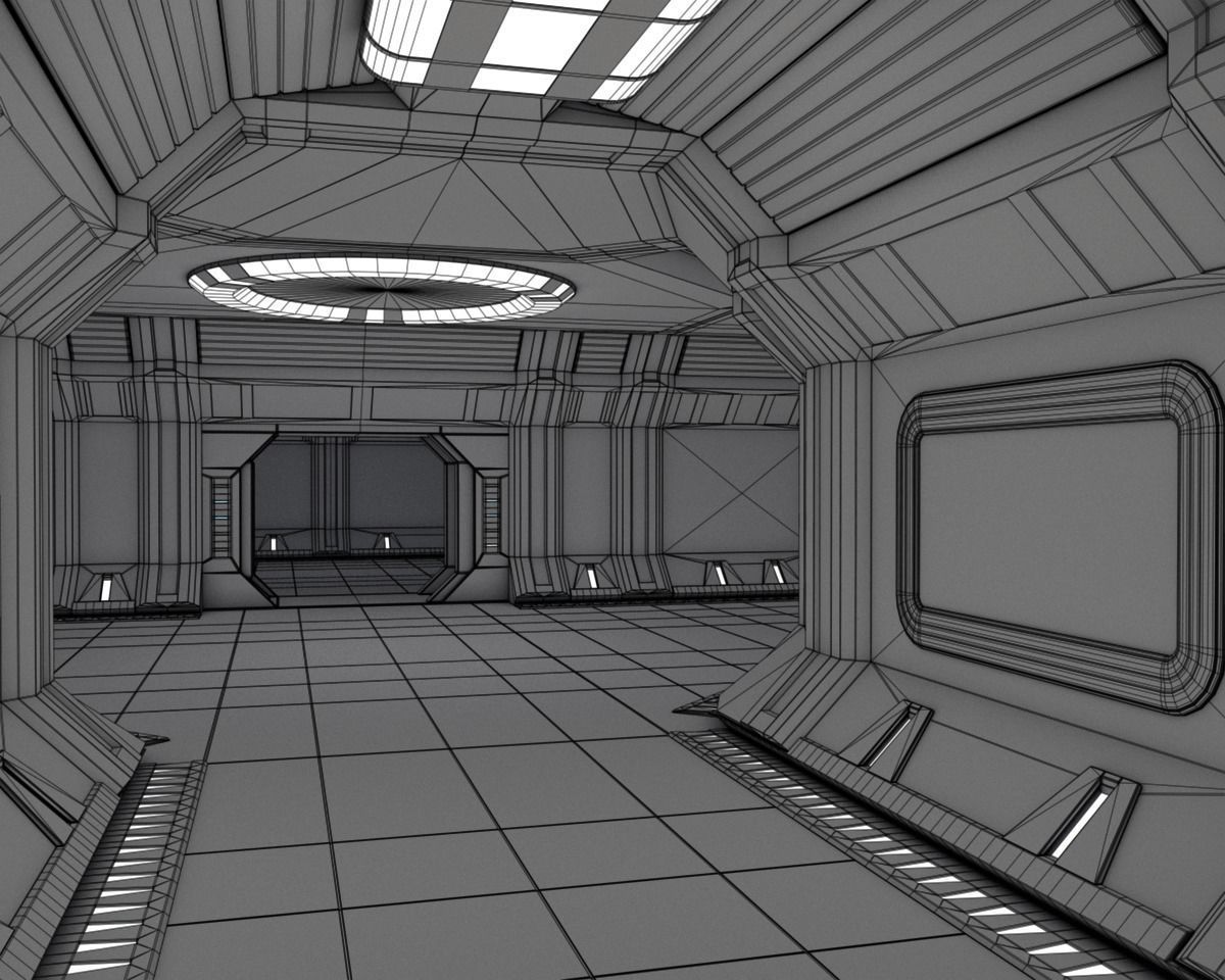 Modular Spaceship Interior MAX 3D model_23