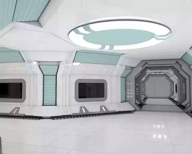 Modular Spaceship Interior MAX 3D model