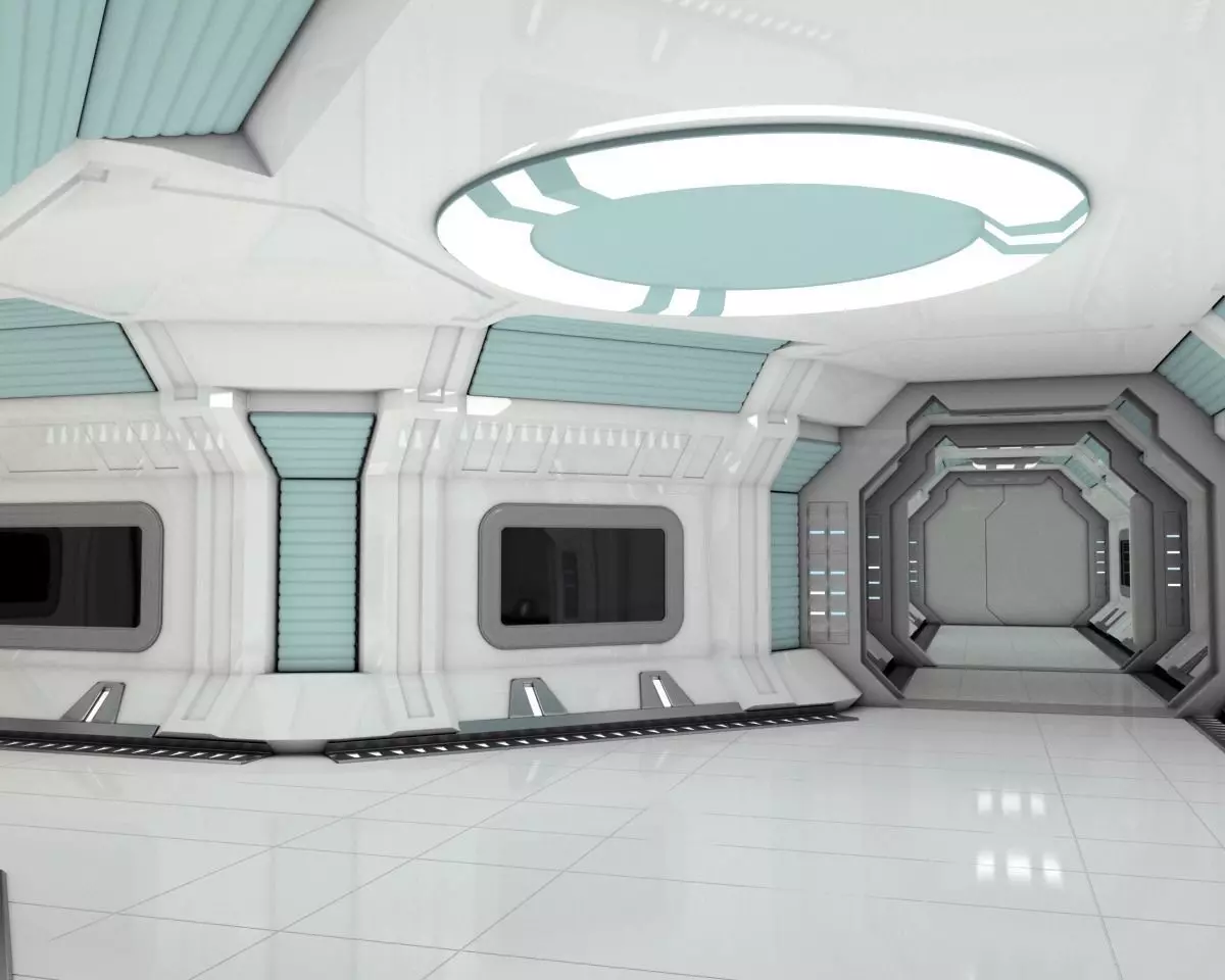 Modular Spaceship Interior MAX 3D model_0