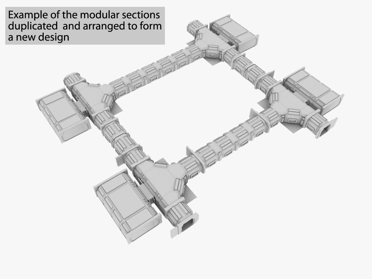 Modular Spaceship Interior MAX 3D model_16