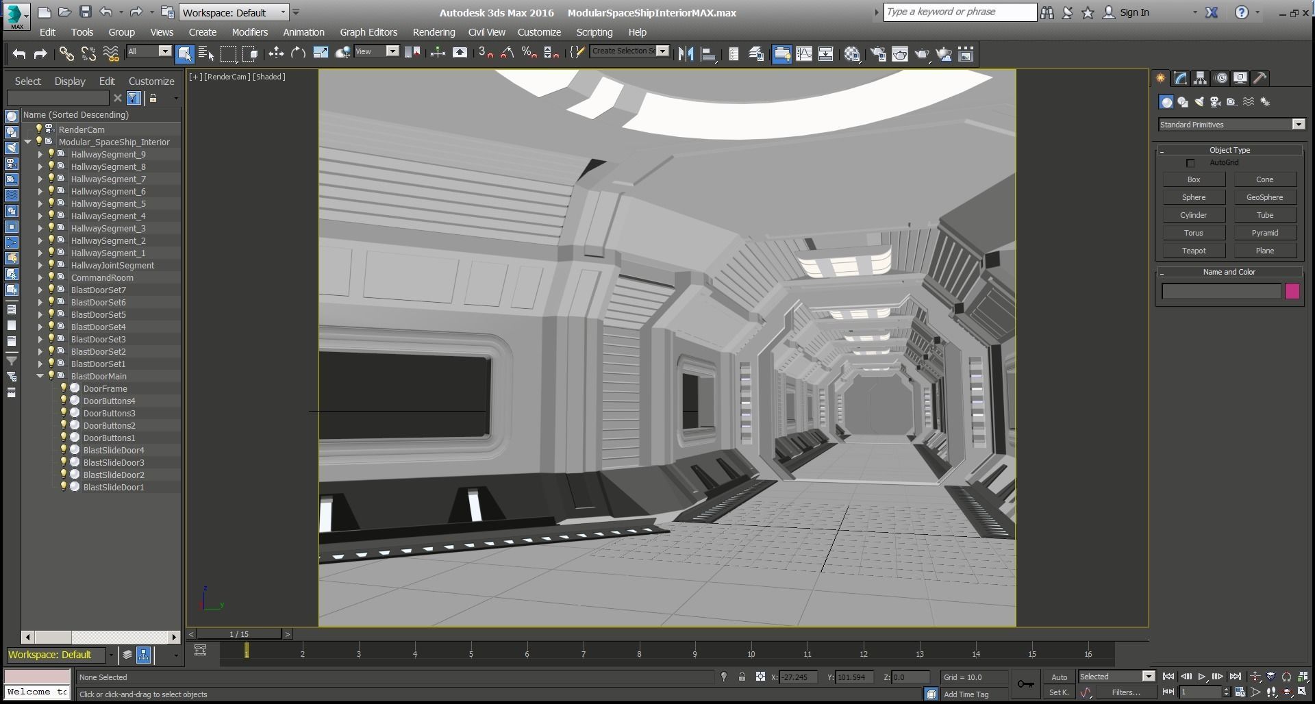 Modular Spaceship Interior MAX 3D model_13
