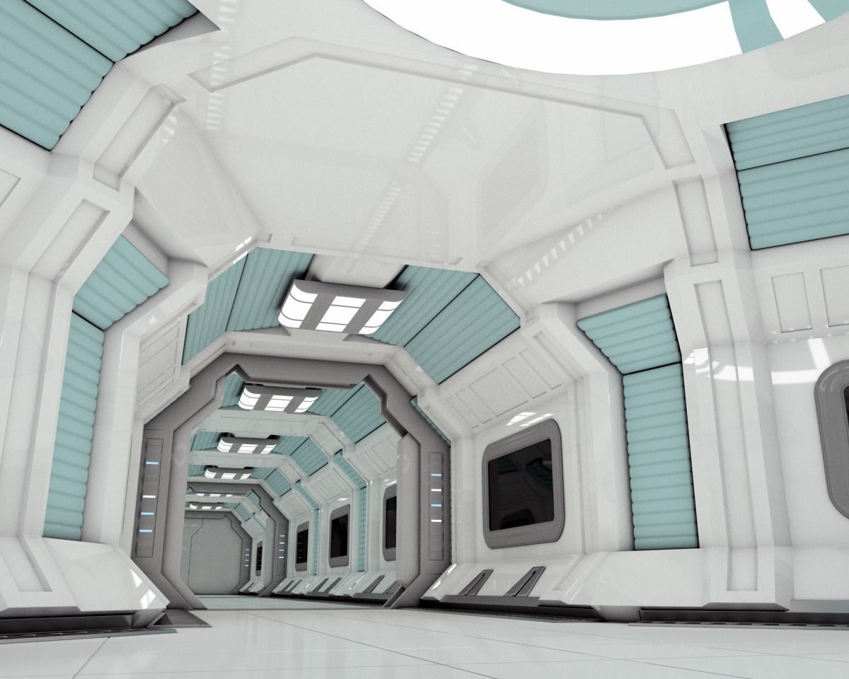 Modular Spaceship Interior MAX 3D model_2
