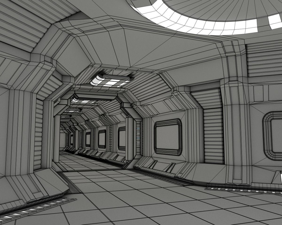 Modular Spaceship Interior MAX 3D model_21
