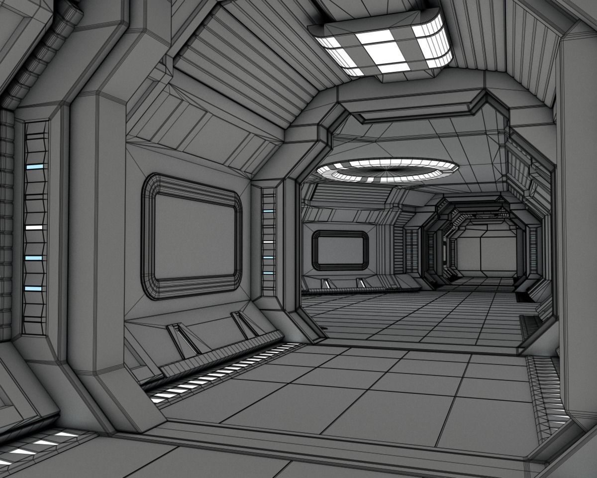 Modular Spaceship Interior MAX 3D model_25