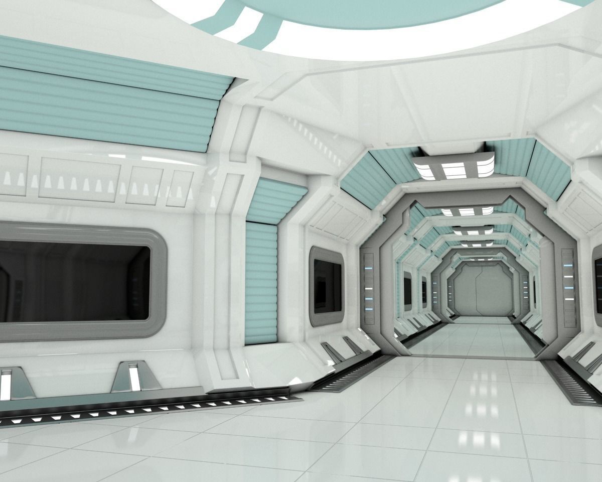 Modular Spaceship Interior MAX 3D model_1