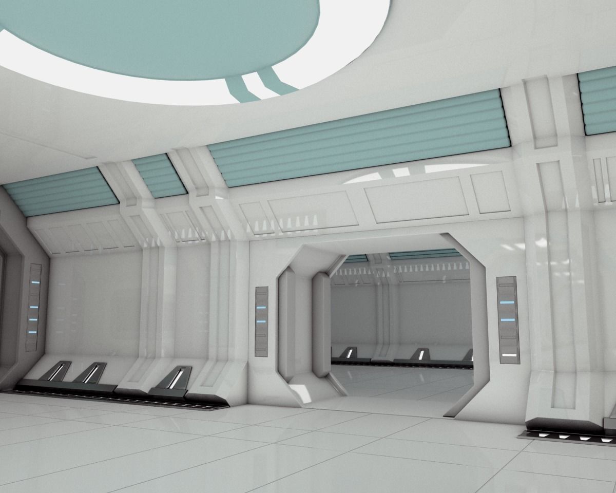 Modular Spaceship Interior MAX 3D model_9
