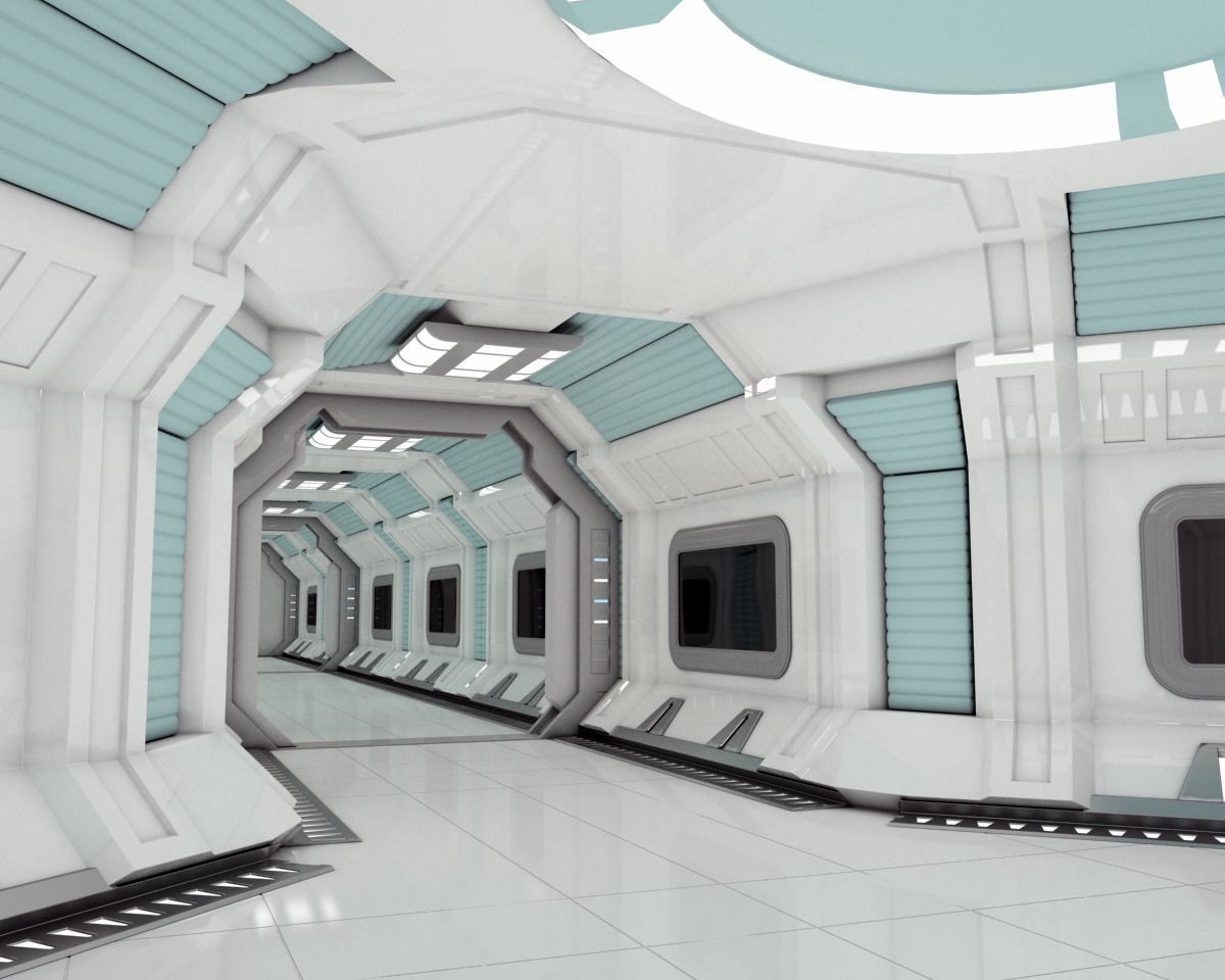 Modular Spaceship Interior MAX 3D model_7