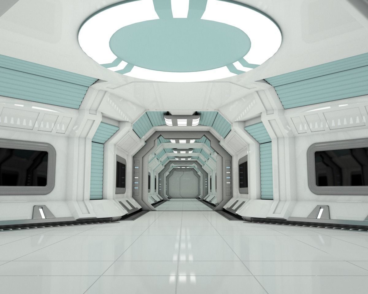 Modular Spaceship Interior MAX 3D model_3