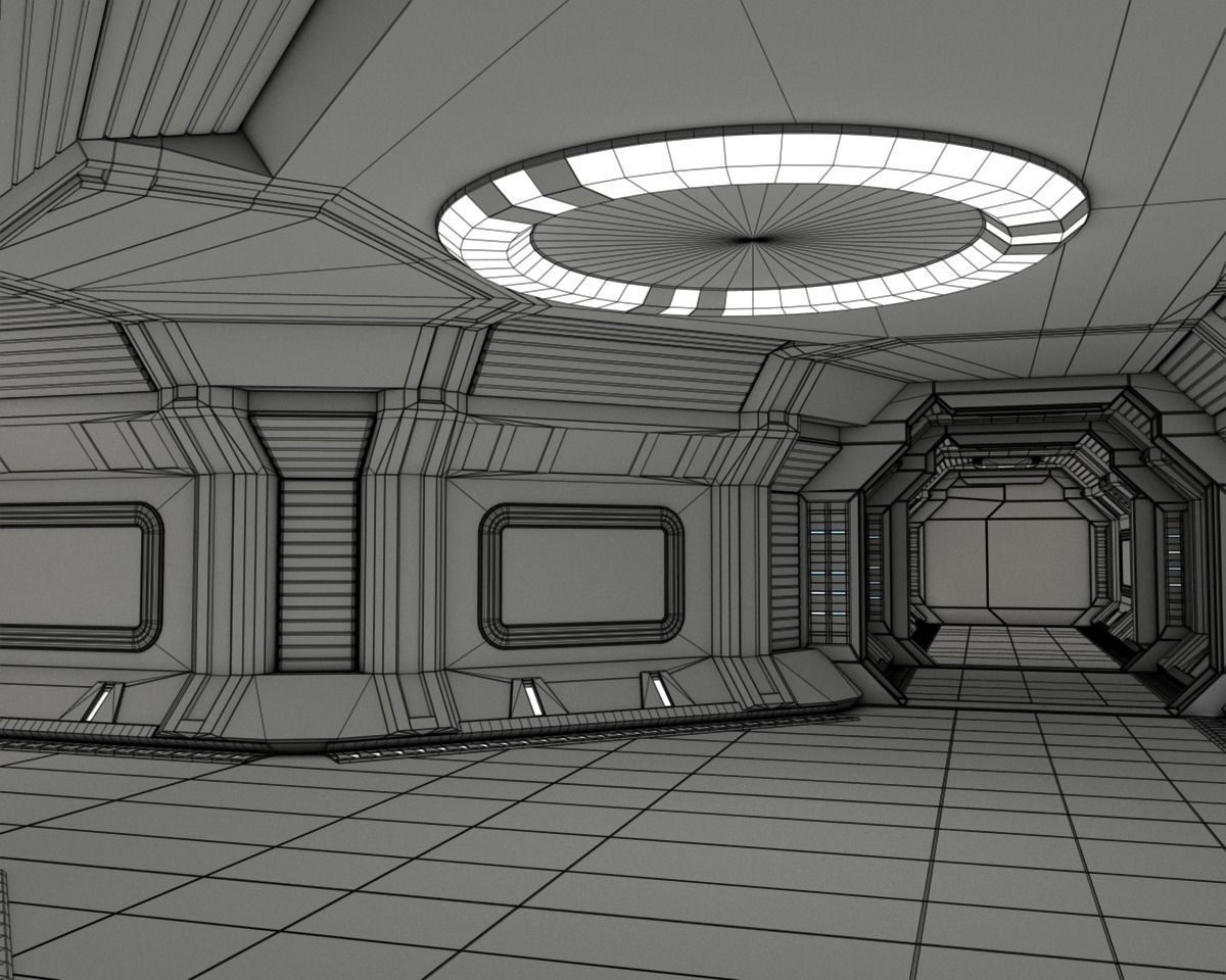 Modular Spaceship Interior MAX 3D model_29