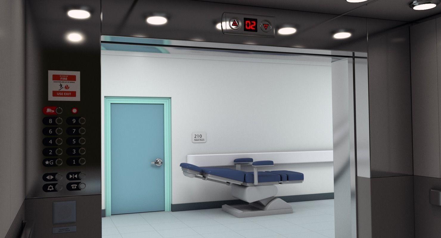 Hospital Hallway 3 MAX 3D model_18