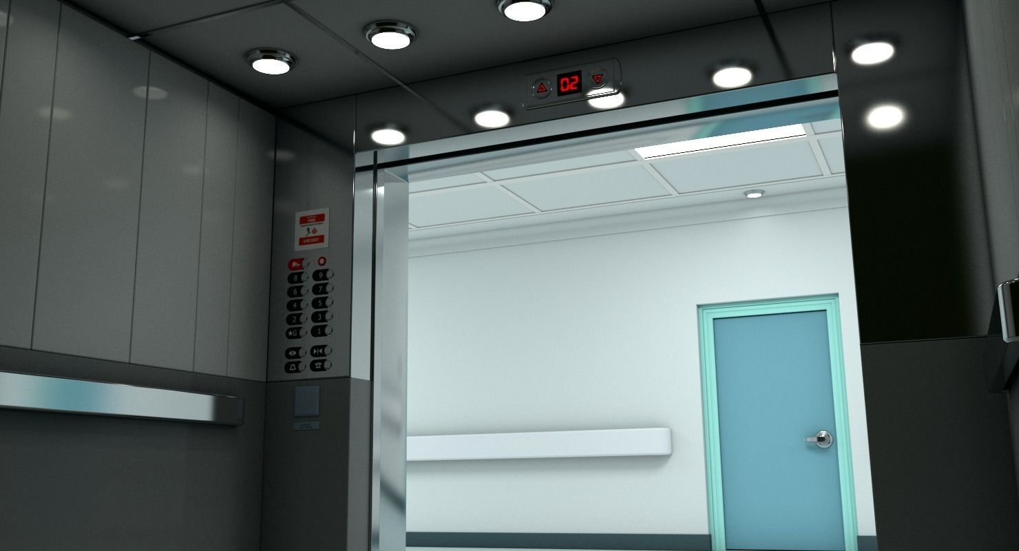 Hospital Hallway 3 MAX 3D model_17