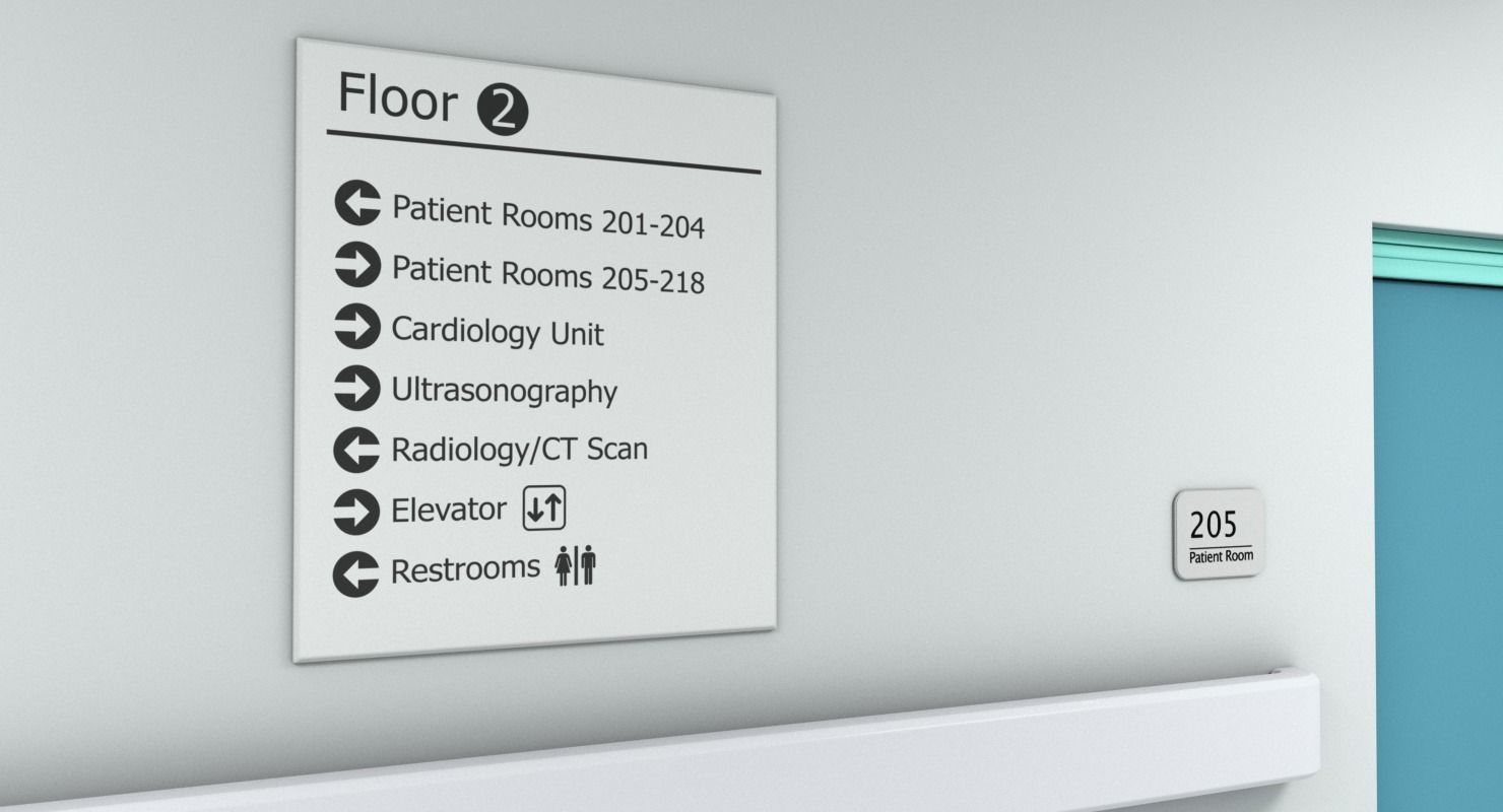 Hospital Hallway 3 MAX 3D model_11
