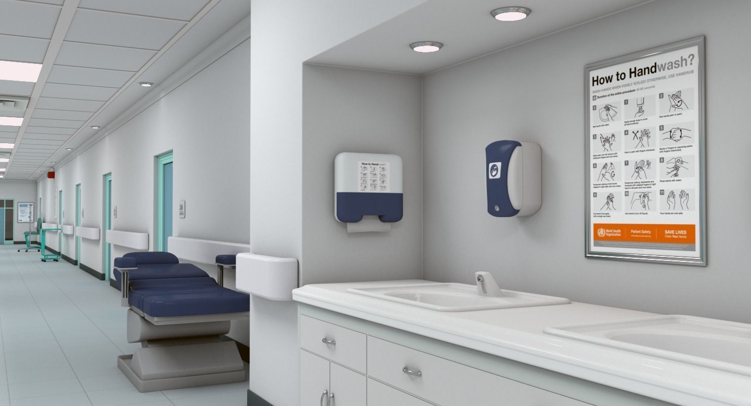 Hospital Hallway 3 MAX 3D model_15