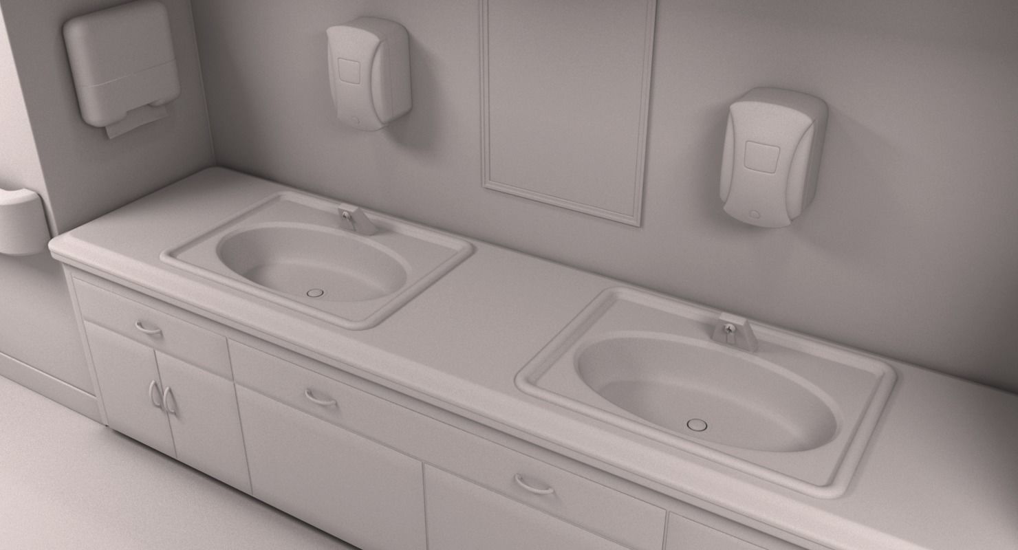 Hospital Hallway 3 MAX 3D model_29