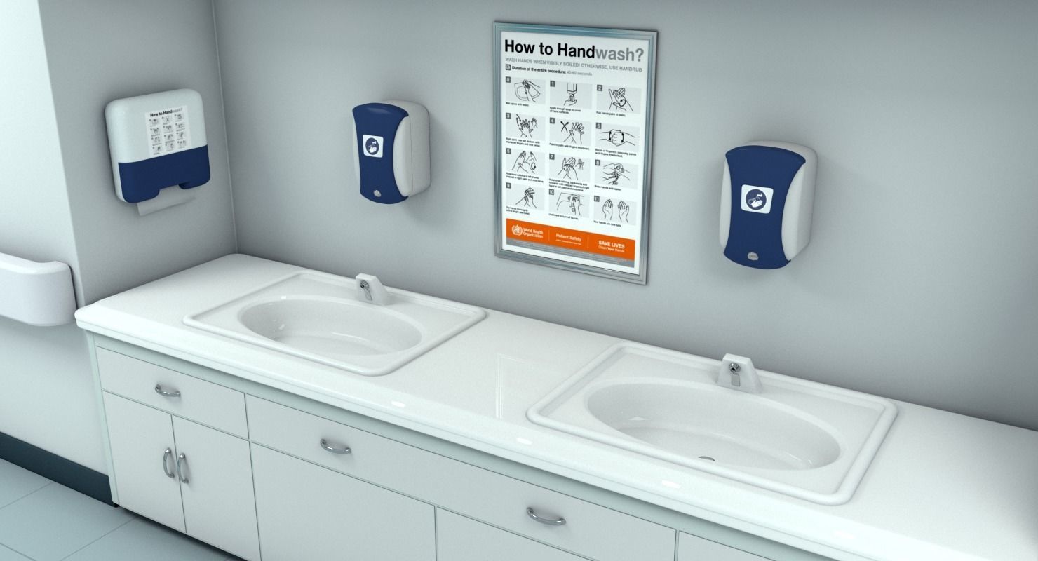 Hospital Hallway 3 MAX 3D model_2