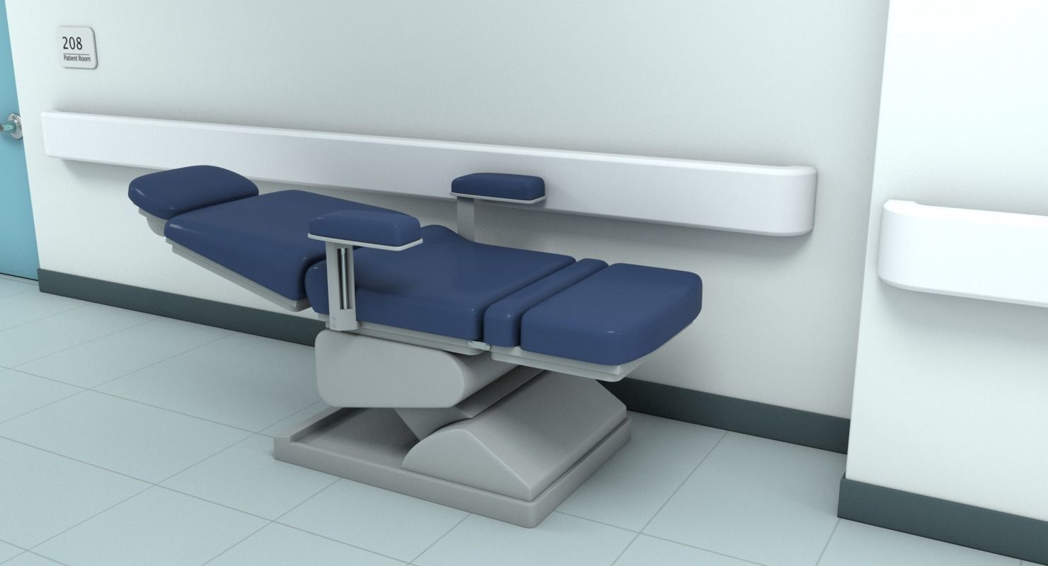 Hospital Hallway 3 MAX 3D model_1